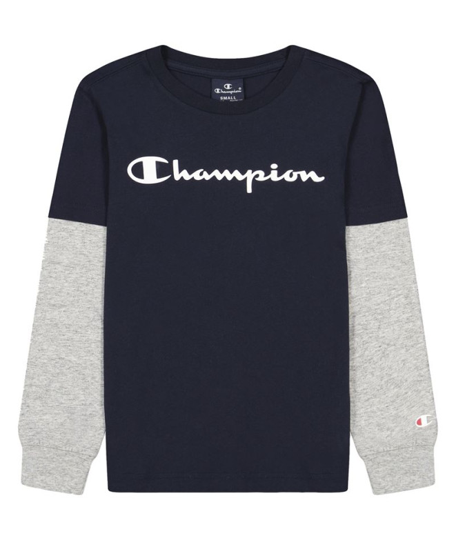 Camiseta Champion Long Sleeve Niño Black