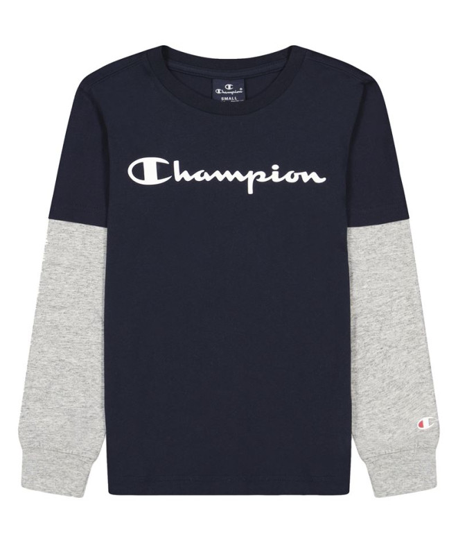 T-shirt Champion Manga comprida Rapaz Preto