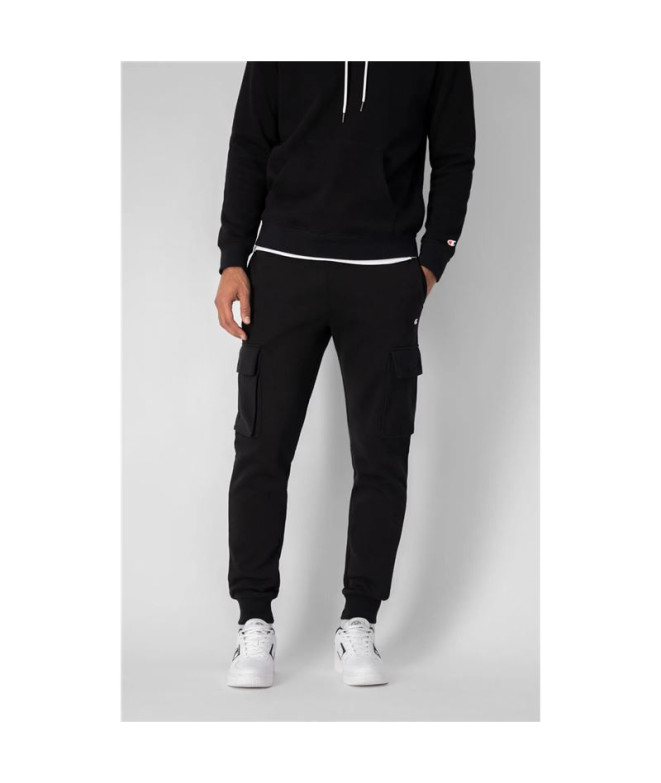 Pantalones Champion Rib Cuff Cargo Hombre Black