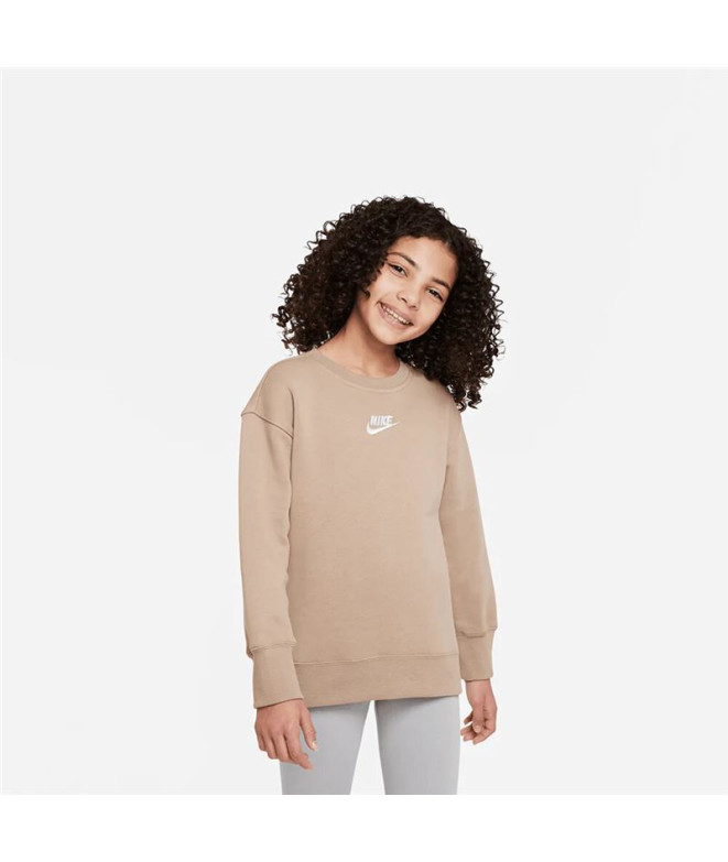 Sweatshirt Nike Sportswear Club Fleece Girl Khaki