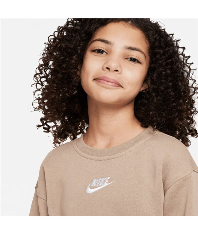 Sweatshirt Nike Sportswear Club Fleece Girl Khaki