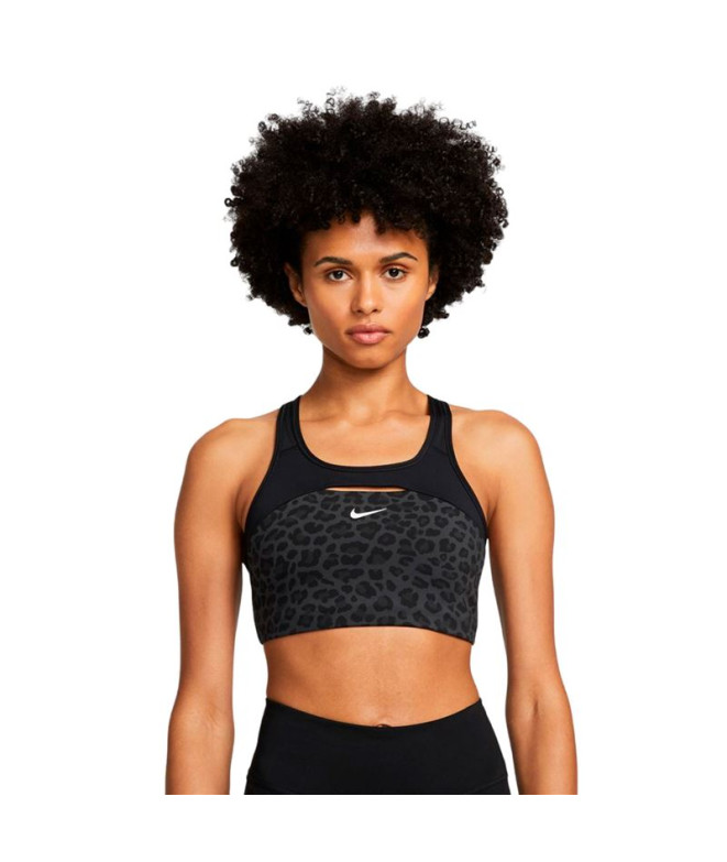 Brassiere de sport Nike Femme Dri-FIT Swoosh Noir