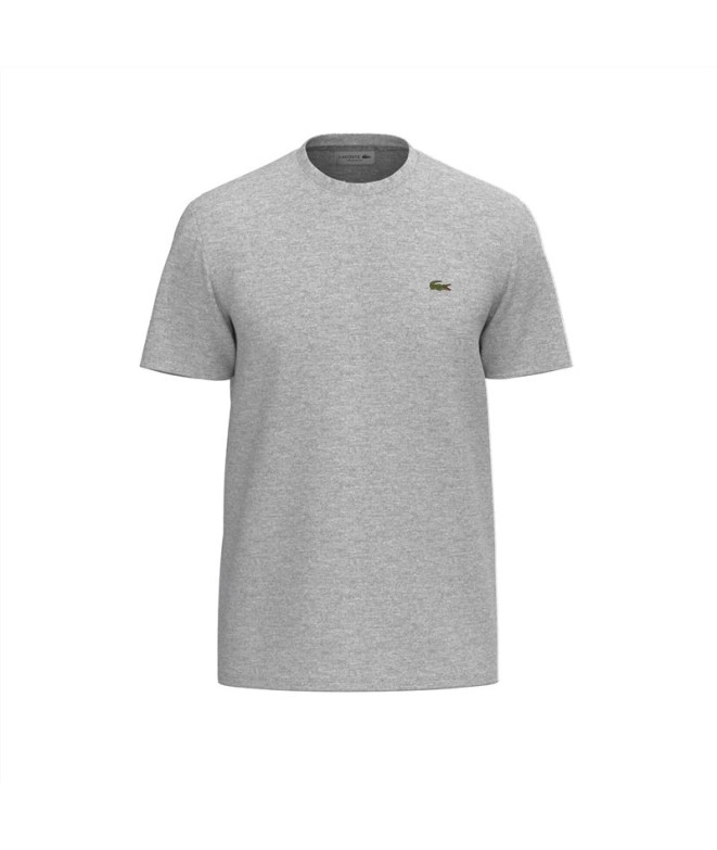 T-shirt Lacoste Algodão para homem Cinzento