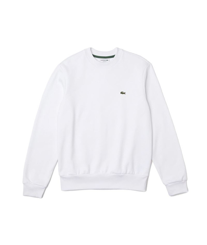 Sweatshirt Lacoste Algodão orgânico para homem Branco