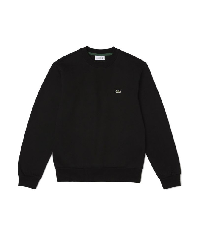 Sweatshirt Lacoste Algodão orgânico para homem Preto