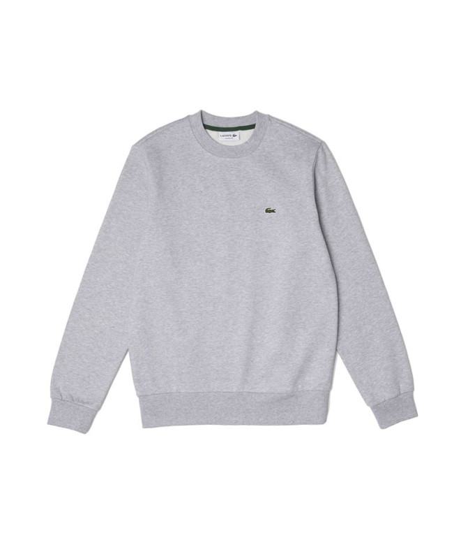 Sweatshirt Lacoste Algodão orgânico para homem Cinzento