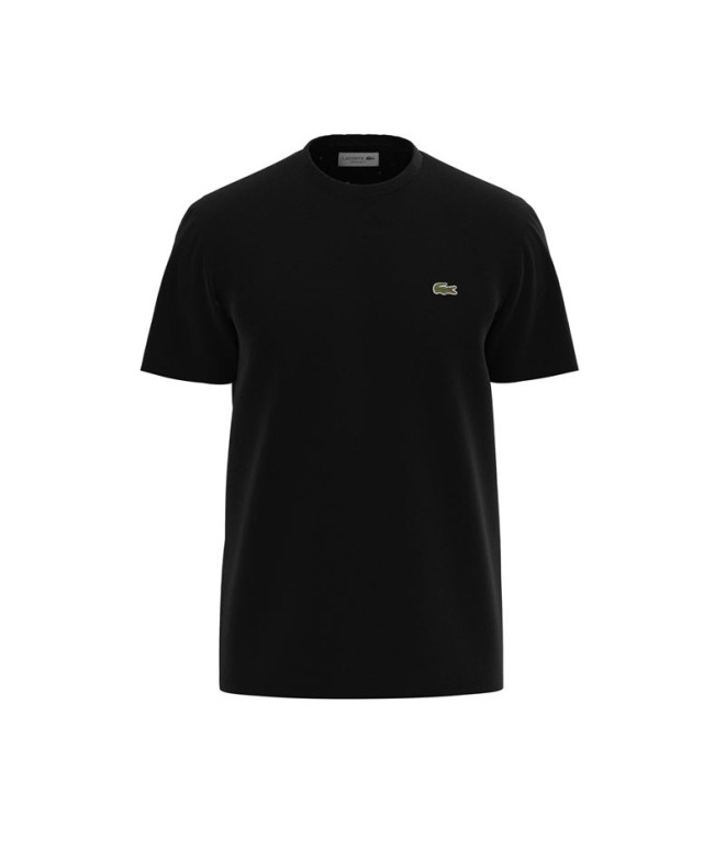 T-shirt Lacoste Algodão para homem Preto