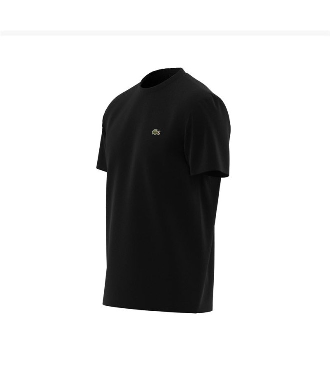 T-shirt Lacoste Algodão para homem Preto