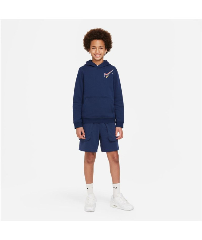 Sweatshirt com capuz Nike Sportswear Kids Blue