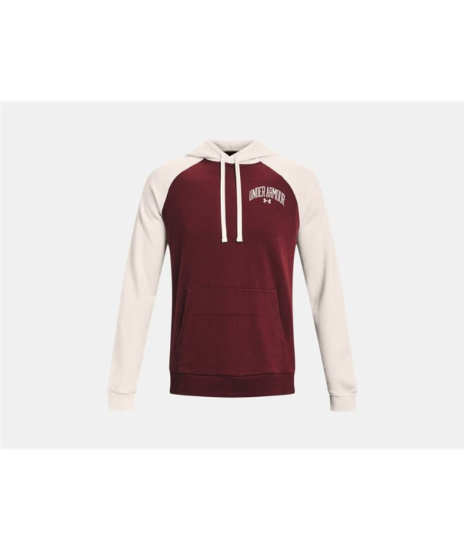 Sweatshirt Under Armour Wordmark Colorblock Man Red