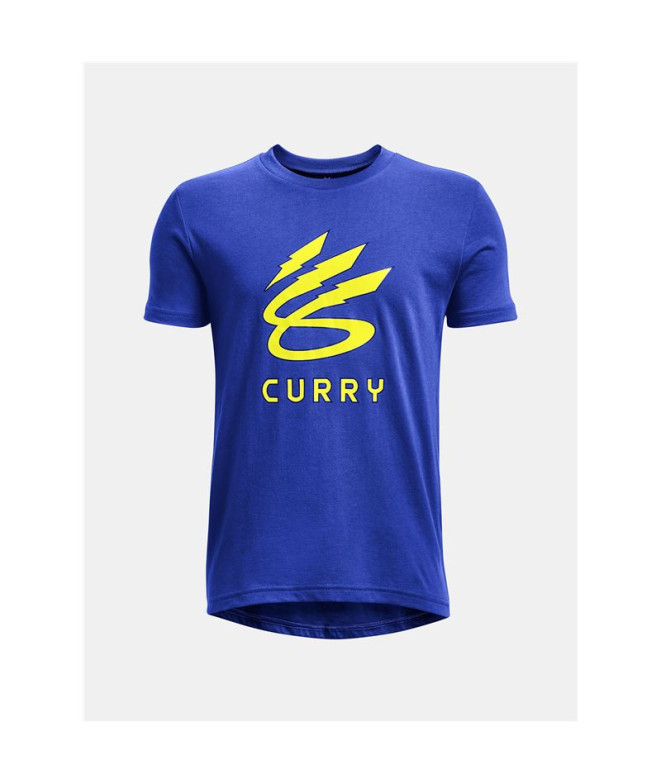 T-shirt Under Armour Curry Lightning Logo Kids Azul
