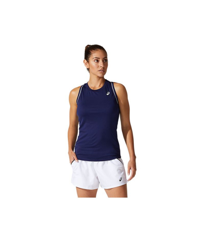 Camiseta de tenis ASICS COURT PIPING Mujer Blue