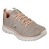 Sapatilhas Skechers Graceful-Twisted For Mulher Malha natural/ Guarnição coral