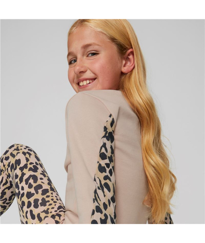 Camisola com gola redonda Puma Alpha Menina Preto