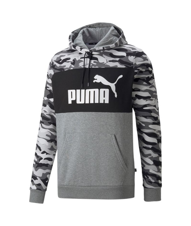 Sweatshirt Puma ESS Camo Hoodie Man Black