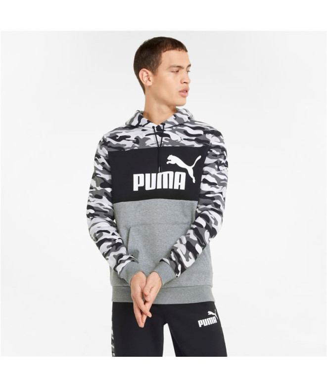 Sudadera Puma ESS Camo Hoodie Hombre Black