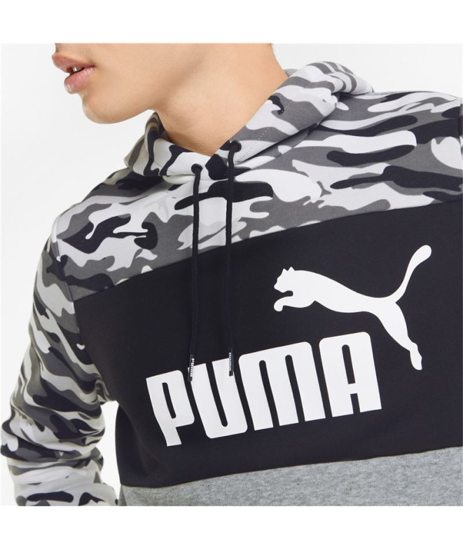 Sudadera Puma ESS Camo Hoodie Hombre Black