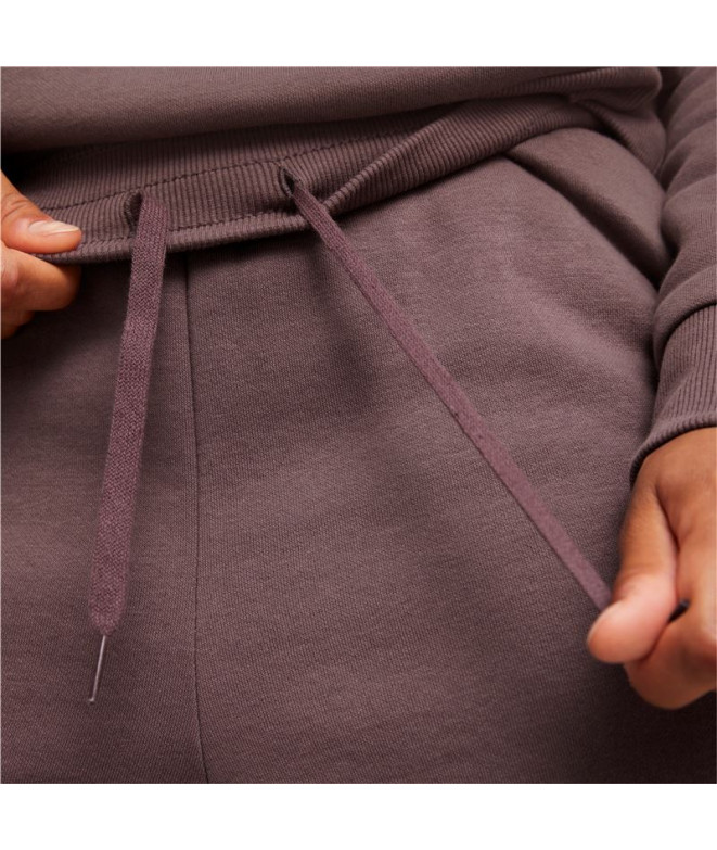 Puma ESS+ Embroidery High-W Pantalon Femmes Marron