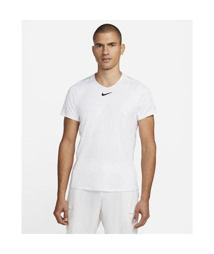 T-shirt tennis Nike Court Homme de Dri-FIT Advantage Blanc
