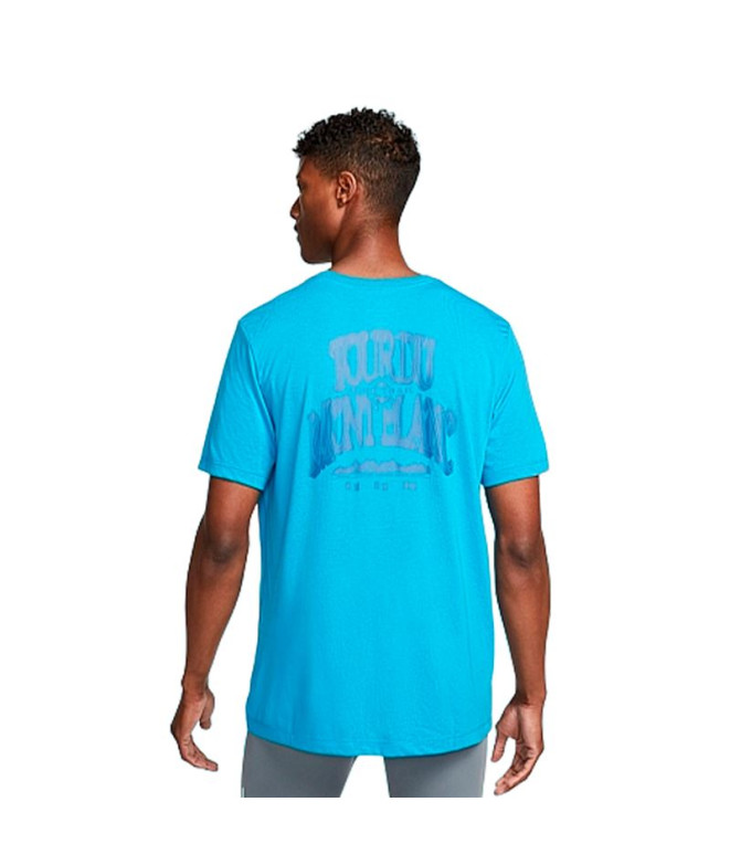 T-shirt trail Nike Homme de Dri-FIT Bleu