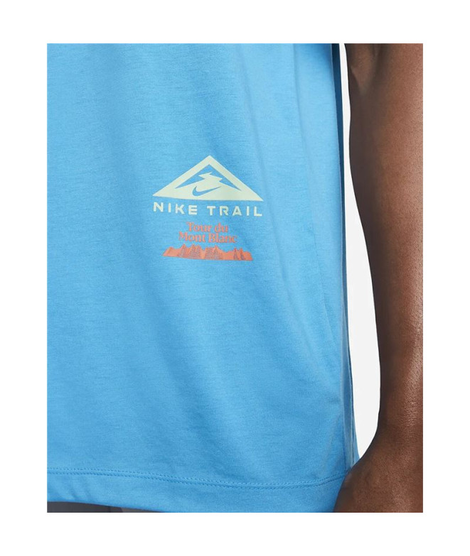 Camiseta trail Nike Homem de Dri-FIT Blue