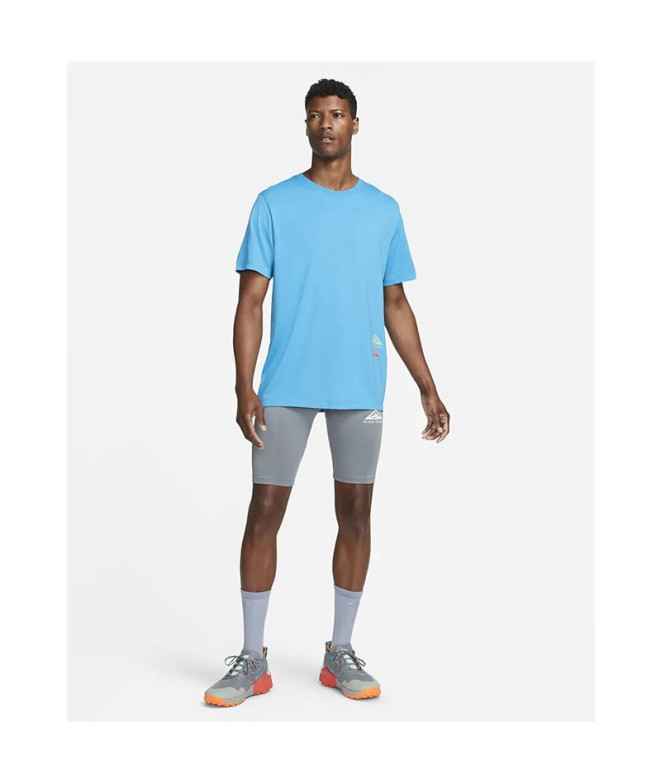 T-shirt trail Nike Homme de Dri-FIT Bleu