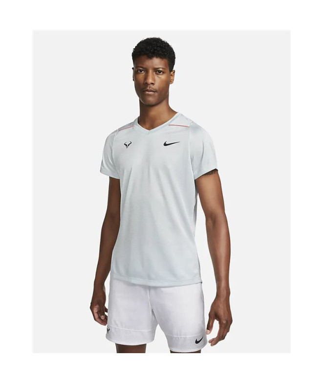 Camiseta tênis Nike Court Homem de Dri-FIT Rafa Challenger Cinzento