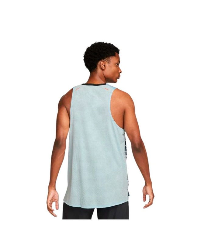 T-shirt trail Nike Homme de Dri-FIT Rise 365 Bleu
