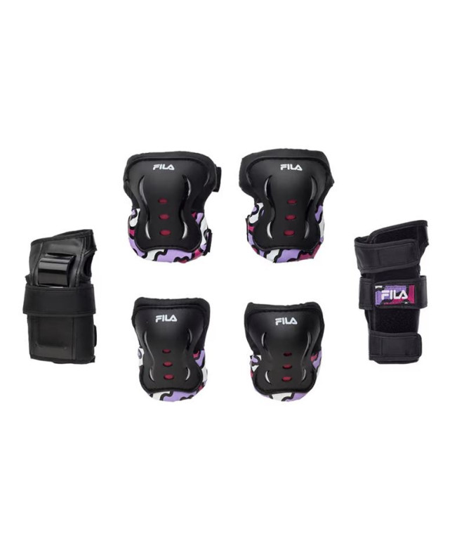 Protecciones Patinaje Fila Junior Bk/Purp/Wh