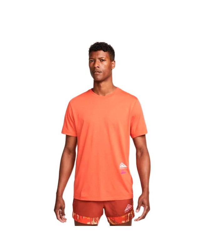 Camiseta trail Nike Homem de Dri-FIT Laranja