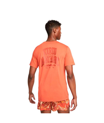 T-shirt trail Nike Homme de Dri-FIT Orange 2