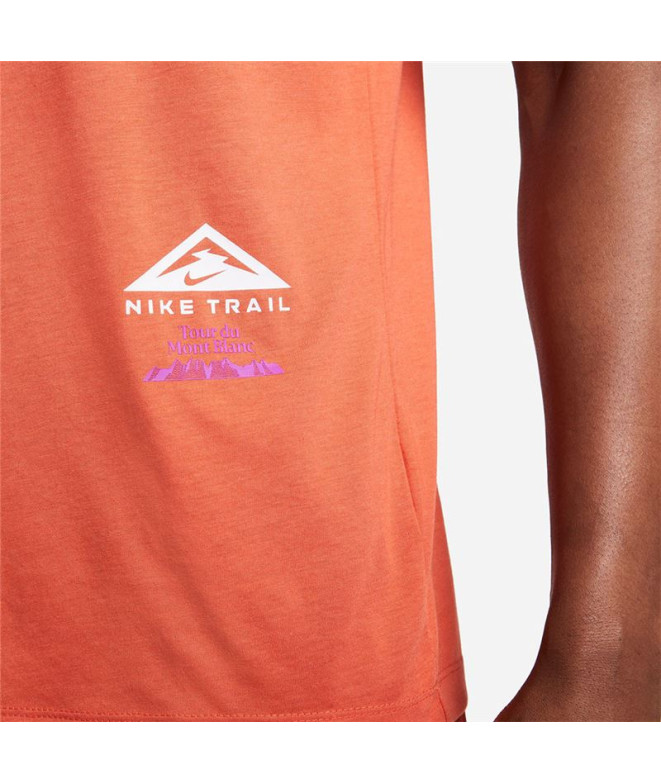 Camiseta trail Nike Homem de Dri-FIT Laranja