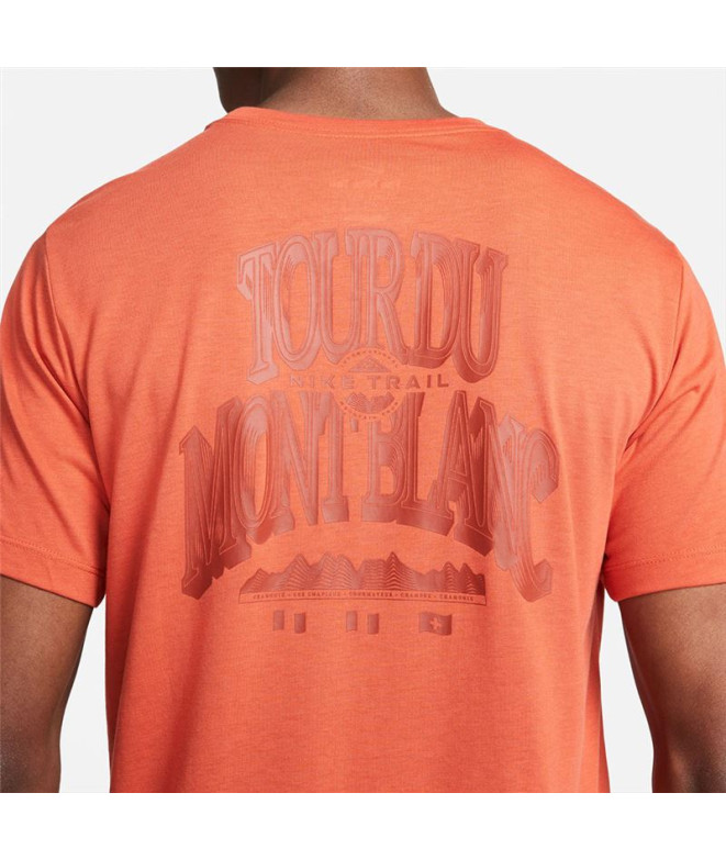 Camiseta trail Nike Homem de Dri-FIT Laranja