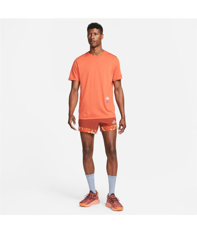 Camiseta trail Nike Homem de Dri-FIT Laranja