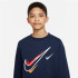 Moletom Nike Menino NSW FLC CREW Azul