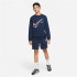 Moletom Nike Menino NSW FLC CREW Azul