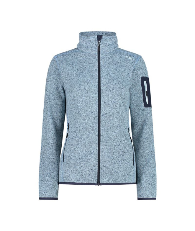 Casaco CMP Mulher Malha Melange-Tech Blue