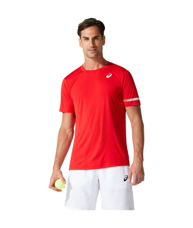 ASICS Court SS T-Shirt Hommes Rouge