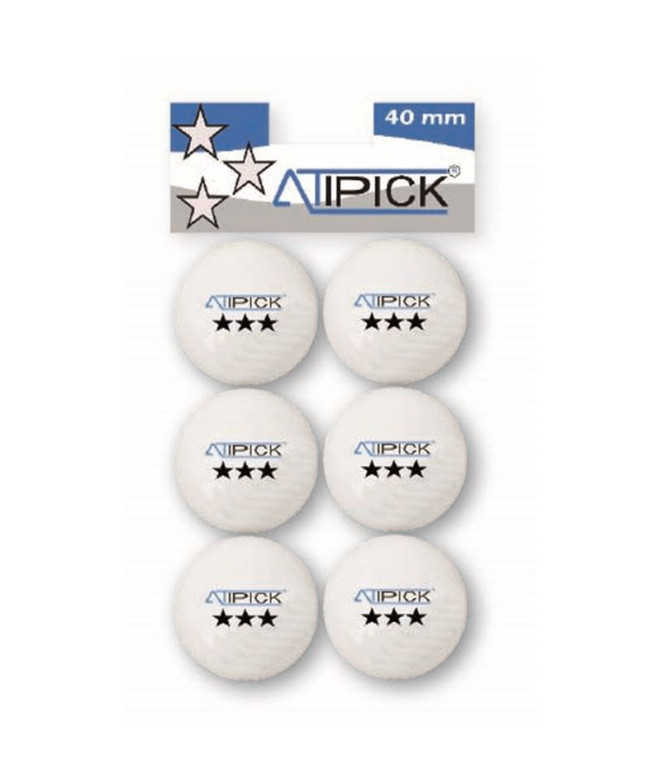 Pack 6 pelotas de Ping-Pong Atipick 3***