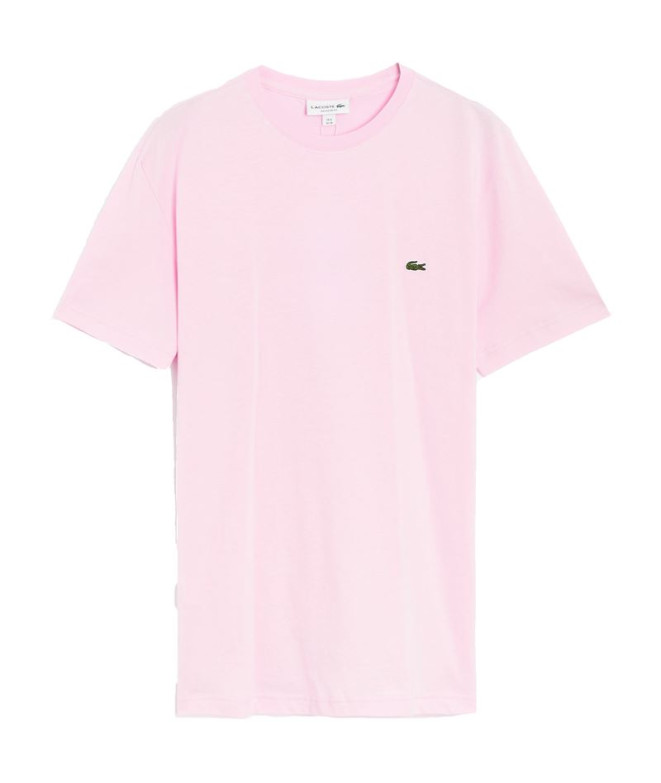 T-shirt Lacoste Algodão rosa para homem