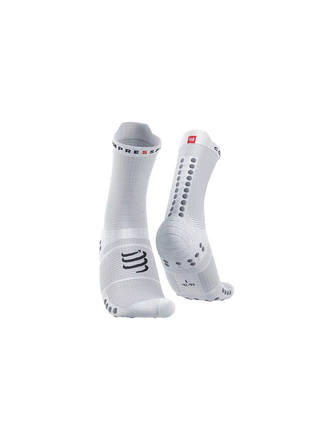 Calcetines de running compressports pro racing socks v4.0 white