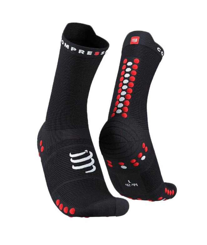 Meias de Running Compressports Pro Racing Socks V4.0 Preto