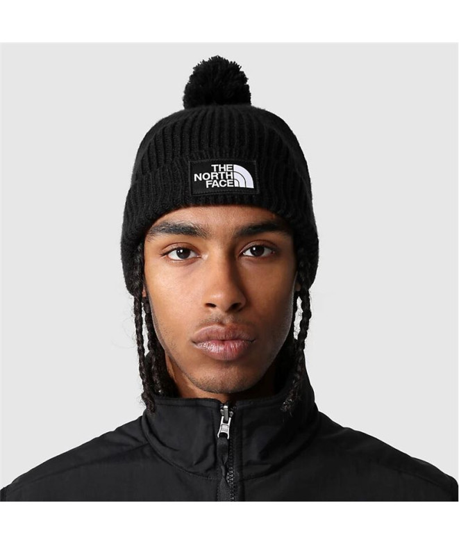 Chapeau à pompon The North Face Logo Box BK