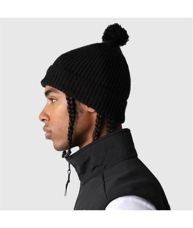 Chapeau à pompon The North Face Logo Box BK