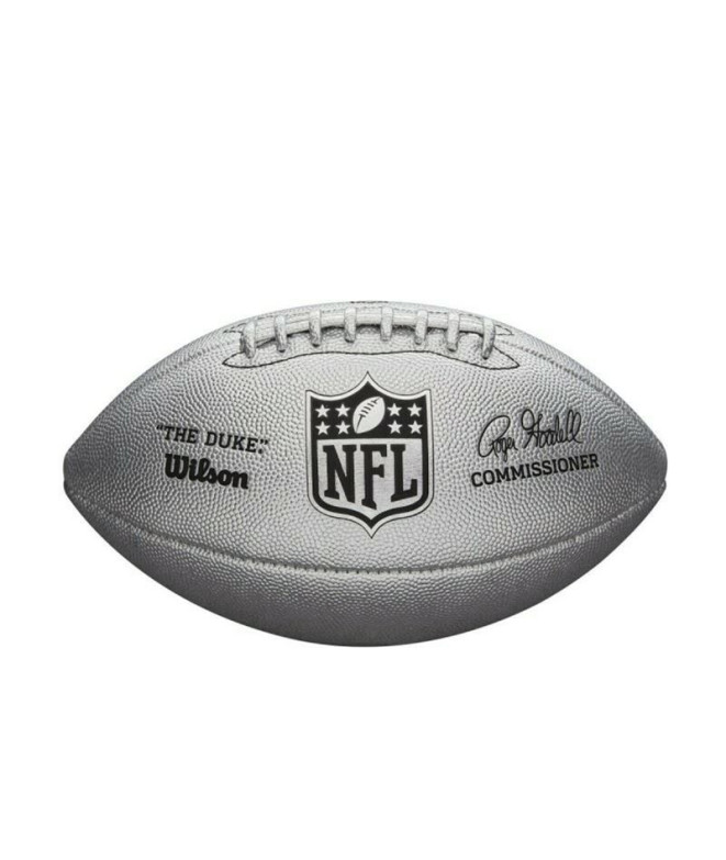 Mini ballon de football américain Wilson DUKE METALLIC EDITION Silver
