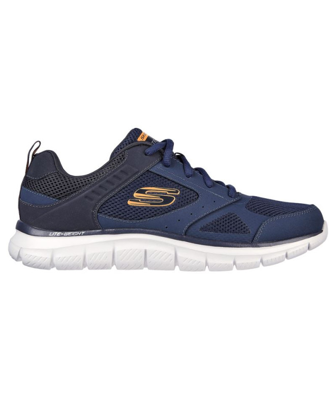 Chaussures Skechers Track - Syntac Homme Navy Leather/ Mesh/Trim