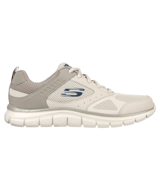 Chaussures Skechers Track - Syntac Homme Taupe Leather/Mesh/Trim