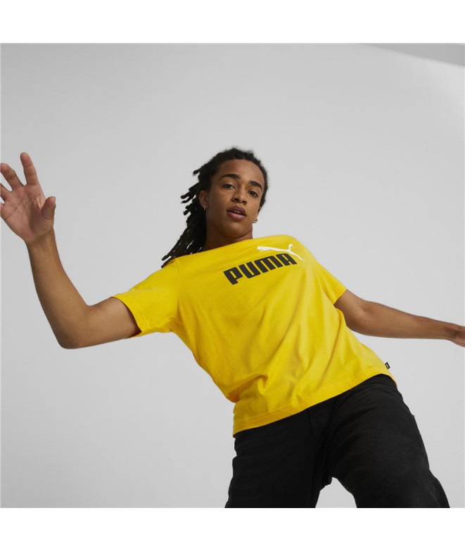 T-shirt Homme Puma Essentials+2 Colour Logo Yellow