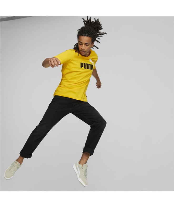 T-shirt Homme Puma Essentials+2 Colour Logo Yellow
