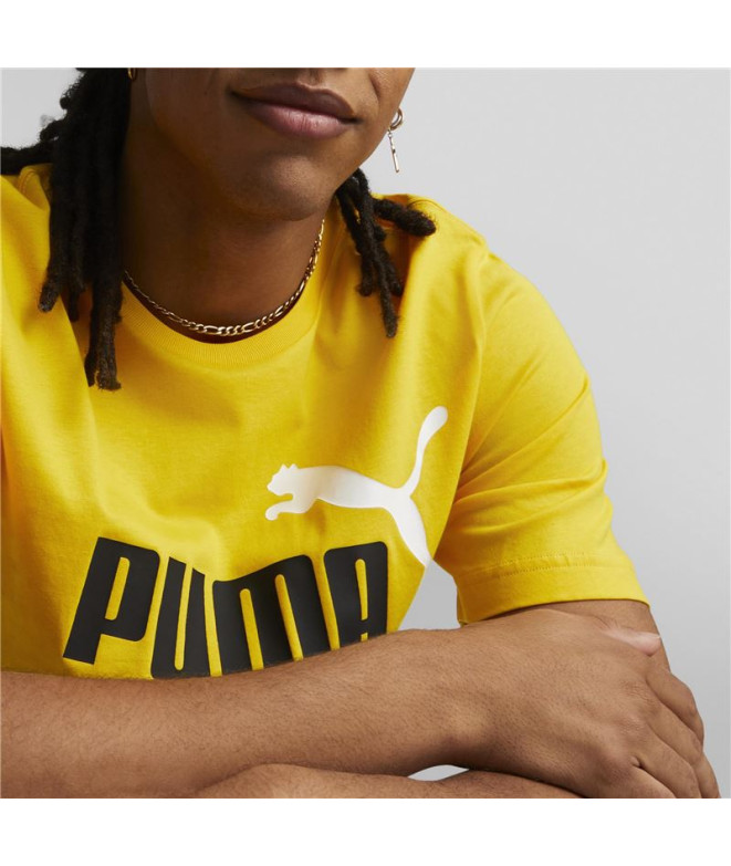T-shirt Homme Puma Essentials+2 Colour Logo Yellow